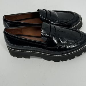 Franco Sarto Women's Carolynn Tassel Loafers LV5 Black Patent Size US 7.5